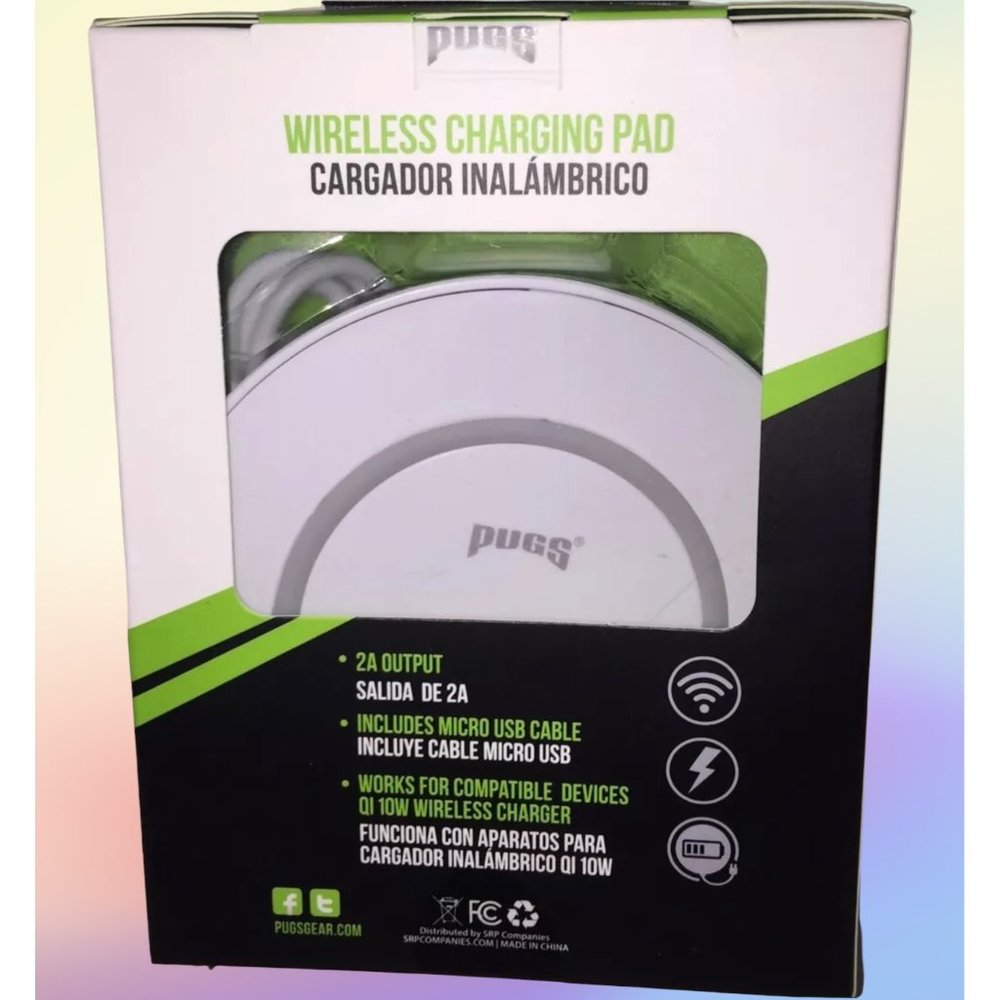 NEW Pugs Wireless Charging Pad Mat Black